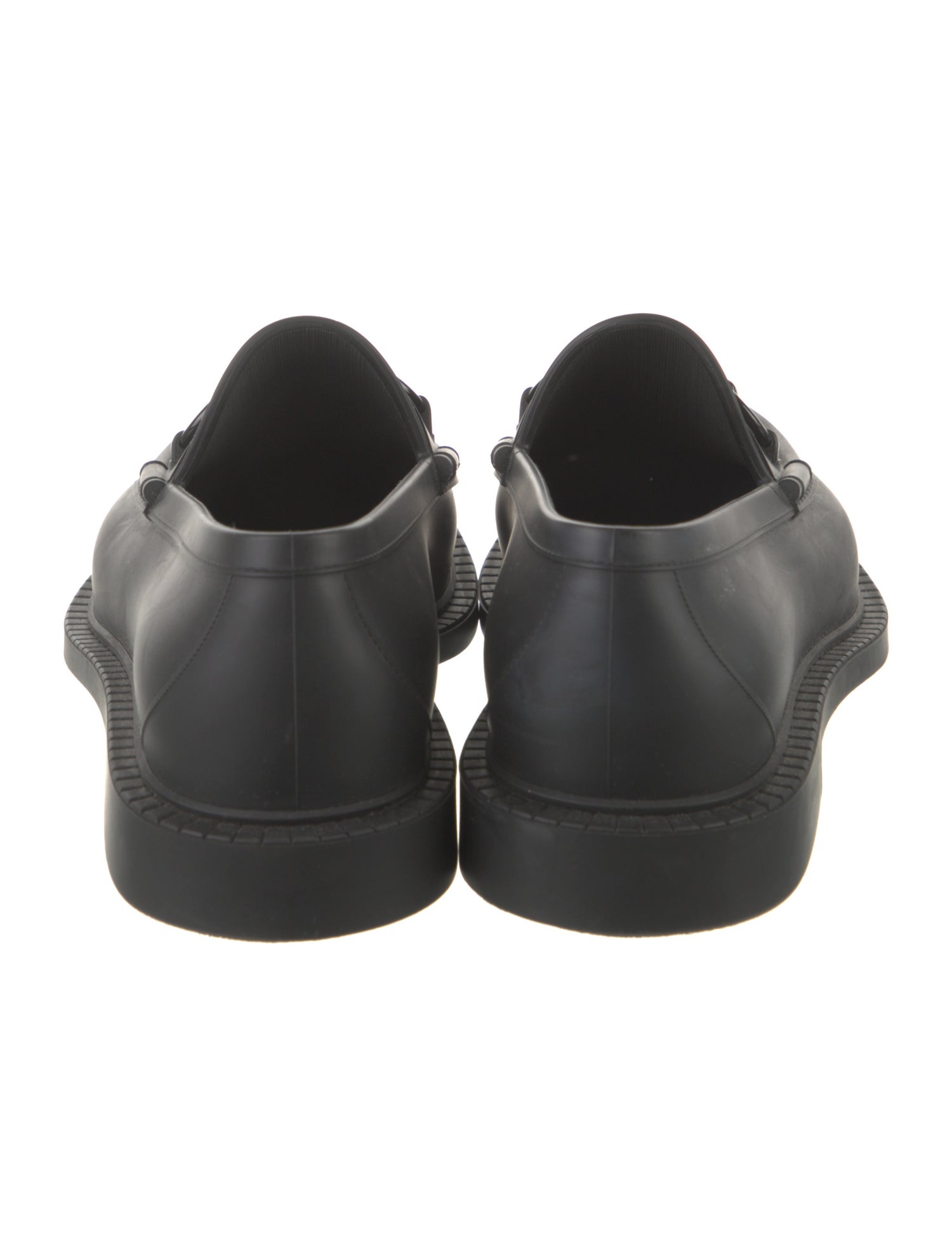 Gucci Horsebit Accent Rubber Dress Loafers